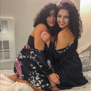 ❌SOLD Silk Floral Robe